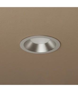 kelvo® SIGMA KLV-101-0043 Χωνευτό Φωτιστικό Downlight Σποτ Μπάνιου για Λάμπα MR16 με Ντουί GU10 AC 220-240V Αδιάβροχο IP65 - Νίκελ Βούρτσας - Μ8.5 x Π8.5 x Υ4.4cm - Q7.5cm